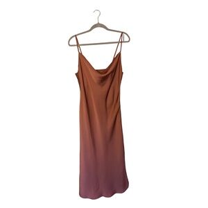 Tsher Copper Toned Silky Dress